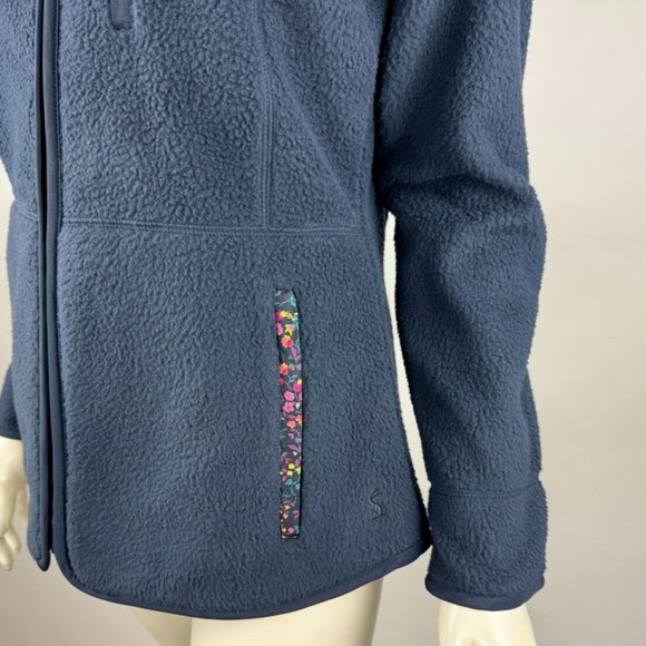 Joules Hadleigh Fleece Jacket Women 6 NWT Navy Full Zip Lined Zipper‎ Pocket - Picture 7 of 16